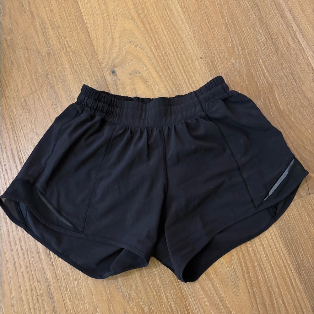 Lululemon Athletica Black Hotty Hot Shorts 4” inseam